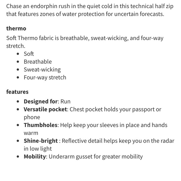 Lululemon Men’s Cold Terrain Half Zip - Picture 9 of 9